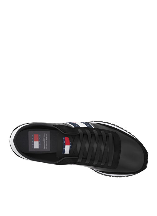 Tommy Hilfiger Siyah-Beyaz Erkek Sneaker TJM RUNNER CASUAL ESS - Görsel 4