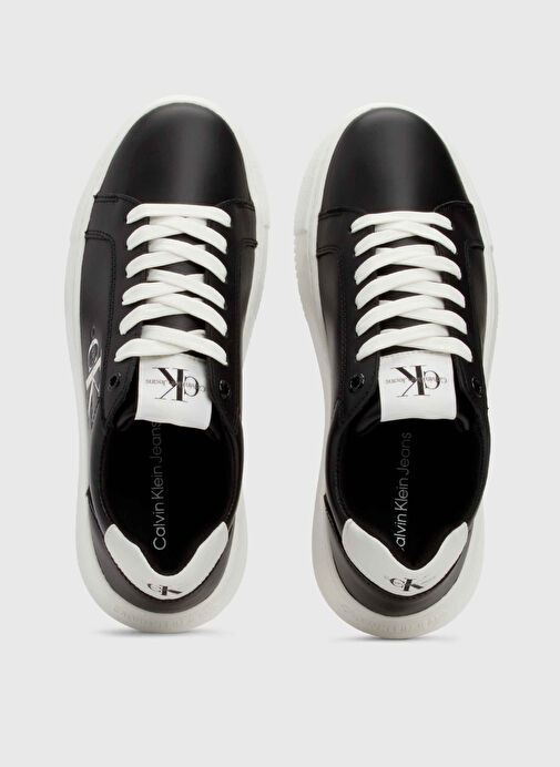 Calvin Klein Siyah-Beyaz Kadın Deri Sneaker YW0YW00823BDS - Görsel 5