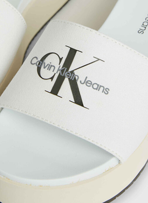 Calvin Klein Beyaz Kadın Terlik YW0YW010360F9 - Görsel 7