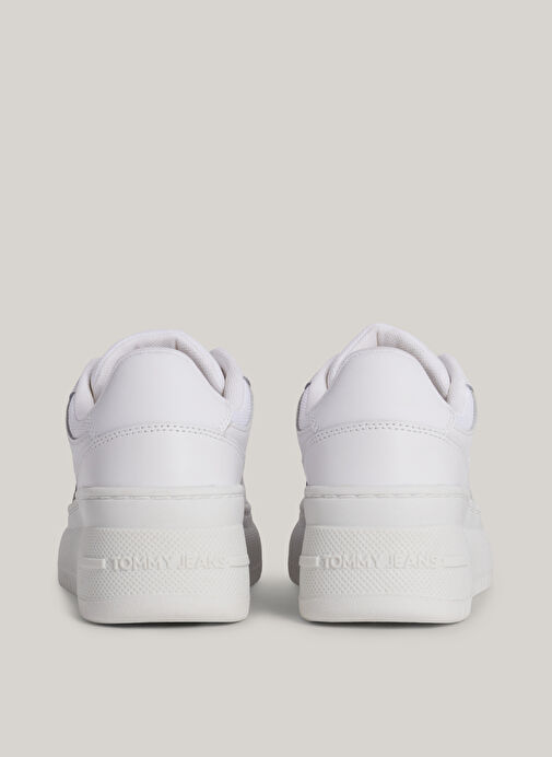Tommy Hilfiger Beyaz Kadın Deri Sneaker EN0EN02506YBS - Görsel 5