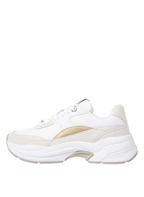 Tommy Hilfiger Beyaz Kadın Süet Sneaker FW0FW07703YBS - Görsel 2