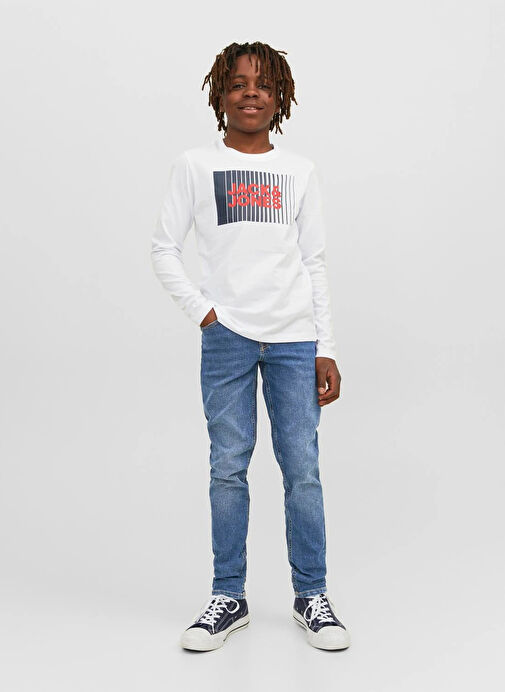 JACK & JONES Jongens Jeans - Slim Fit, Lage Taille, 100% Katoen - JJiglenn Model