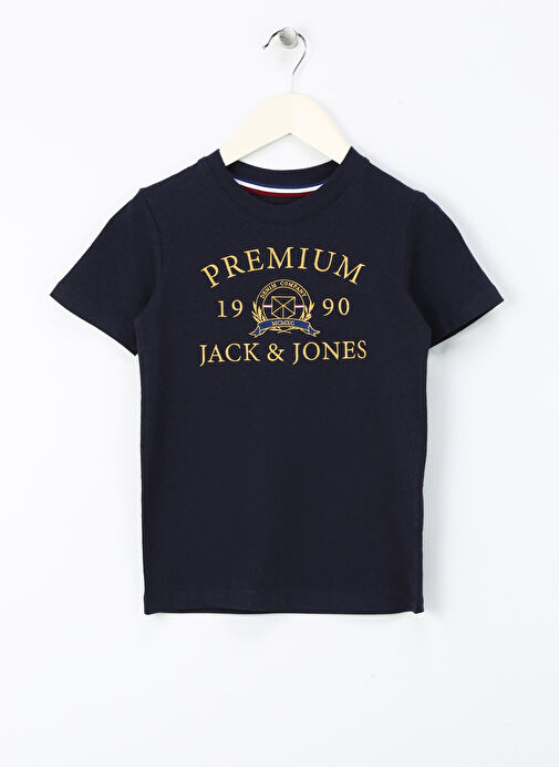 Jack & Jones Baskılı Lacivert Erkek T-Shirt JPRBLUDAVE SS TEE SG JNR