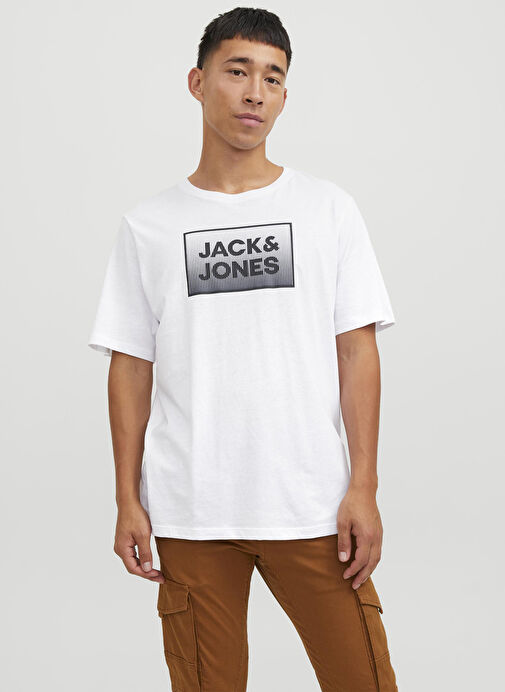 Jack & Jones Yuvarlak Yaka Krem Erkek T-Shirt JJESTAR JJ TEE SS NOOS