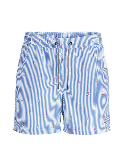 Jack & Jones Mavi Erkek Şort Mayo JPSTFIJI JJSWIM SMALL STRIPES LY SN