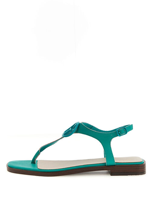 Guess Yeşil Kadın Deri Sandalet FLJMIRLEA03MENTA - Görsel 2