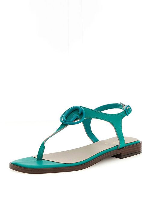 Guess Yeşil Kadın Deri Sandalet FLJMIRLEA03MENTA - Görsel 3