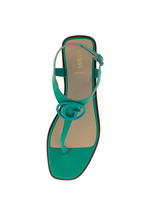 Guess Yeşil Kadın Deri Sandalet FLJMIRLEA03MENTA - Görsel 4
