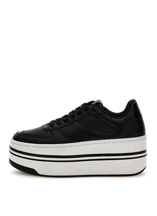 Guess Siyah Kadın deri Sneaker FLJLLILEA12BLACK - Görsel 2