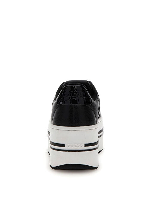 Guess Siyah Kadın deri Sneaker FLJLLILEA12BLACK - Görsel 4