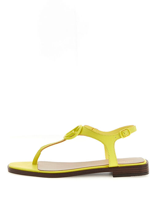 Guess Sarı Kadın Deri Sandalet FLJMIRLEA03LIME - Görsel 2