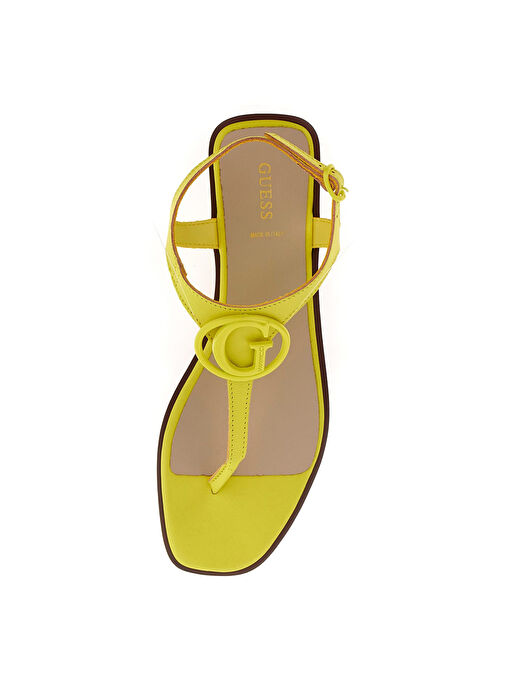 Guess Sarı Kadın Deri Sandalet FLJMIRLEA03LIME - Görsel 4