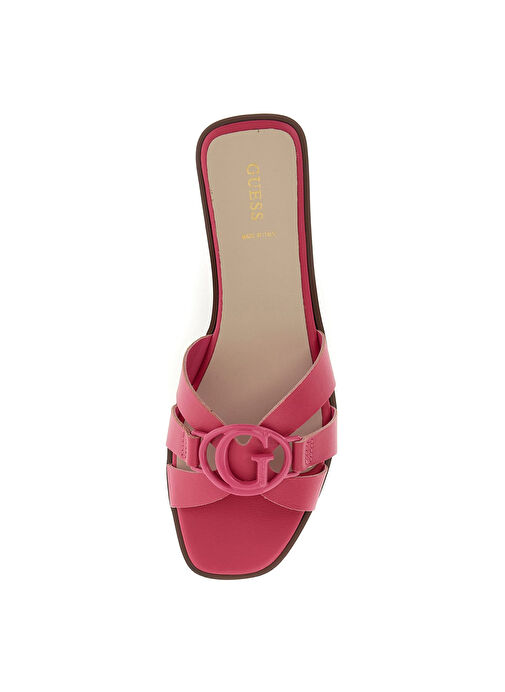 Guess Pembe Kadın Deri Terlik FLJSYMLEA03PINK - Görsel 4