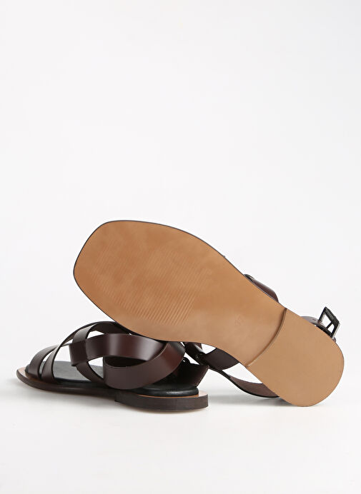 George Hogg Kahverengi Kadın Deri Sandalet 110-11-4SS - Görsel 5