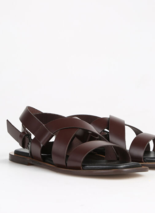 George Hogg Kahverengi Kadın Deri Sandalet 110-11-4SS - Görsel 6