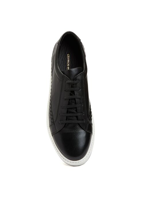 George Hogg Siyah Erkek Deri Sneaker 10-76 - Görsel 5