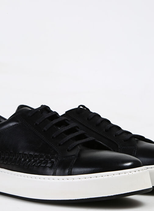 George Hogg Siyah Erkek Deri Sneaker 10-76 - Görsel 12