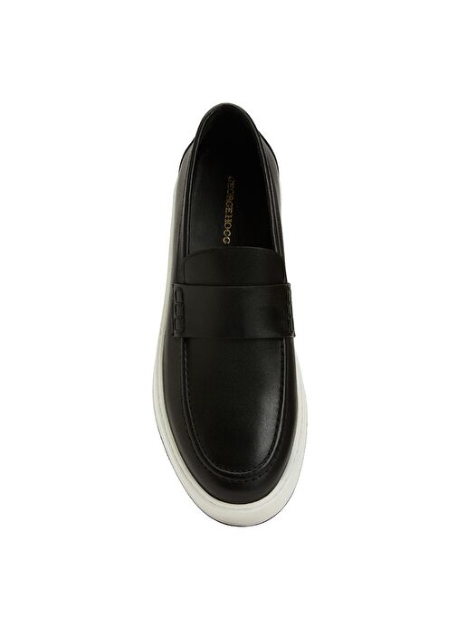 George Hogg Siyah Erkek Deri Günlük Ayakkabı 60-62-2 - Görsel 5