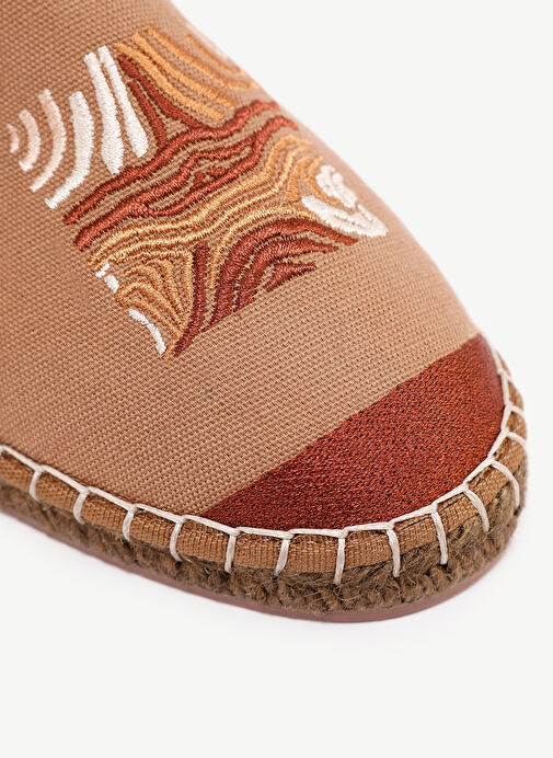 NAKIŞ DETAYLI KANVAS ESPADRİL - Görsel 3