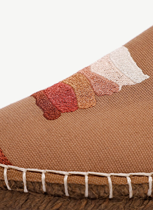 NAKIŞ DETAYLI KANVAS ESPADRİL - Görsel 4