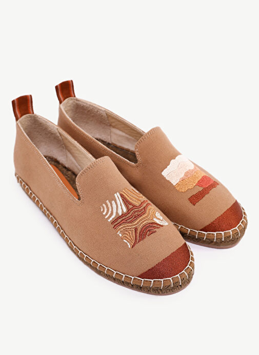 NAKIŞ DETAYLI KANVAS ESPADRİL - Görsel 6