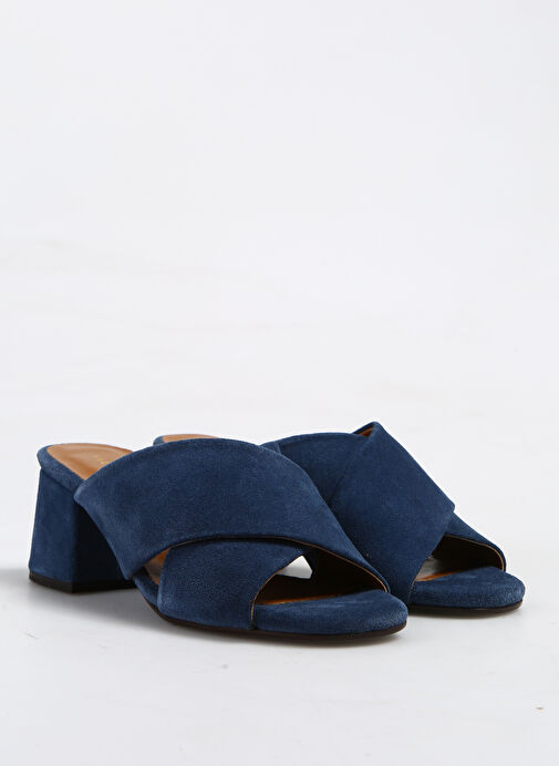 Yargıcı Lacivert Kadın Süet Terlik 24YKAY4596X - Görsel 3