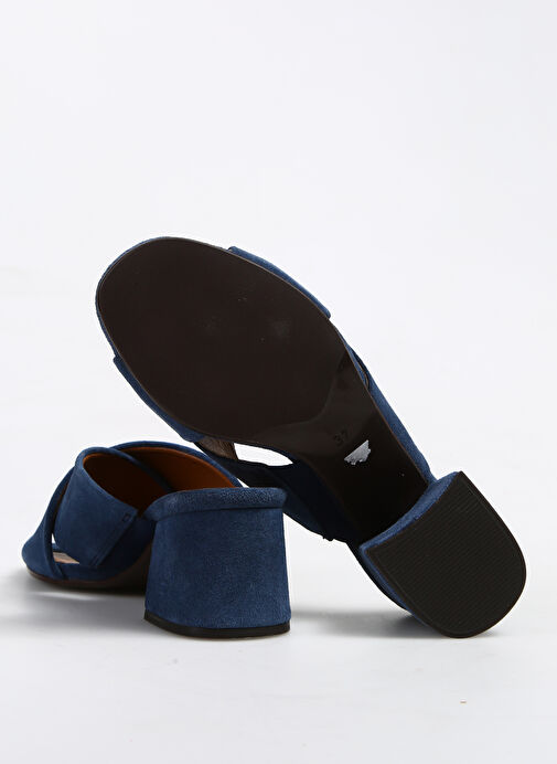 Yargıcı Lacivert Kadın Süet Terlik 24YKAY4596X - Görsel 5