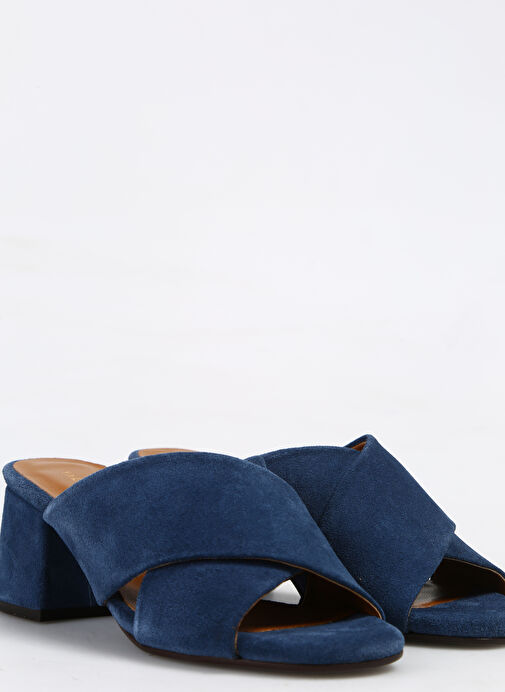 Yargıcı Lacivert Kadın Süet Terlik 24YKAY4596X - Görsel 6