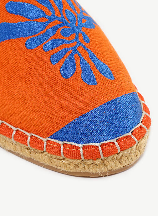 Yargıcı Turuncu Kadın Kanvas Espadril 24YKAY4567X - Görsel 3