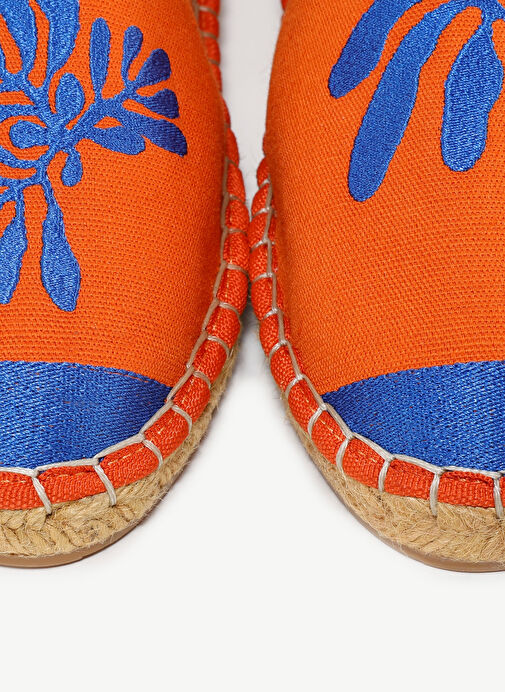 Yargıcı Turuncu Kadın Kanvas Espadril 24YKAY4567X - Görsel 4