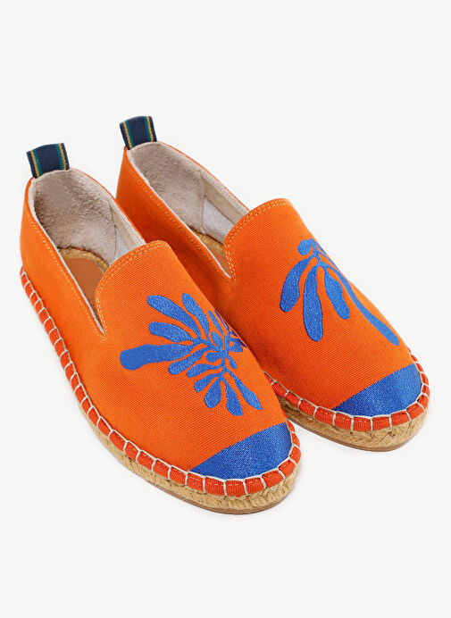 Yargıcı Turuncu Kadın Kanvas Espadril 24YKAY4567X - Görsel 5