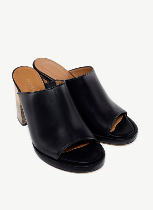 Yargıcı Siyah Kadın Deri Terlik 24YKAY4595X - Görsel 3