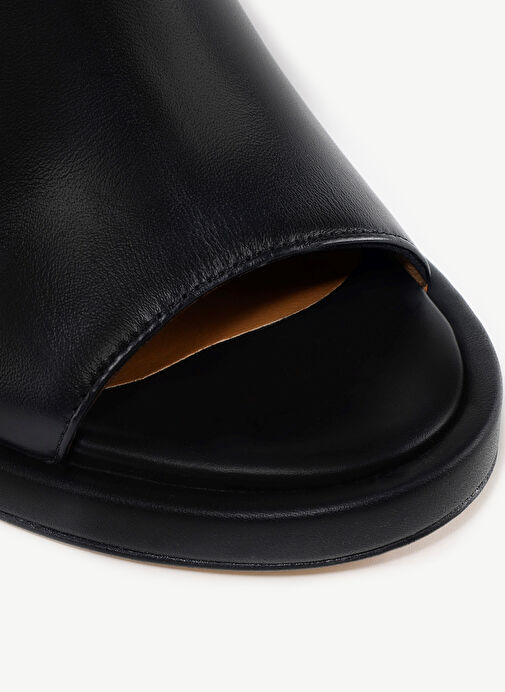 Yargıcı Siyah Kadın Deri Terlik 24YKAY4595X - Görsel 6