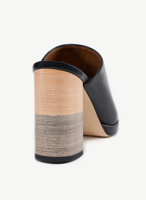 Yargıcı Siyah Kadın Deri Terlik 24YKAY4595X - Görsel 7