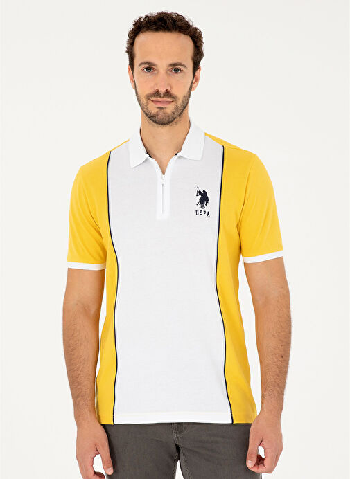 U.S. Polo Assn. Polo Yaka Safran Erkek T-Shirt T-GALENA