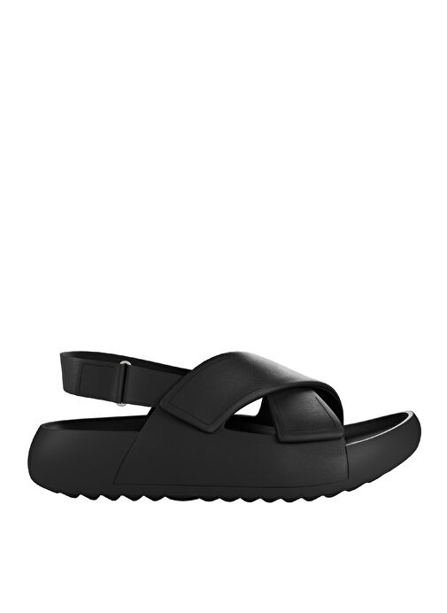 Ecco Siyah Kadın Deri Sandalet 20665301001 - Görsel 2