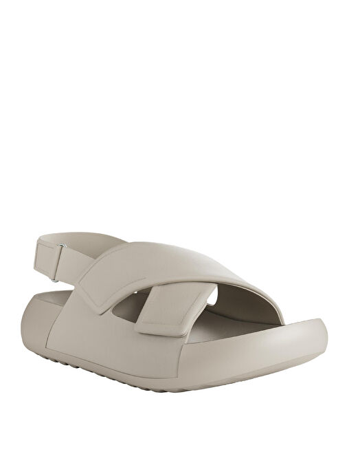 Ecco Bej Kadın Deri Sandalet 20665301378 - Görsel 3