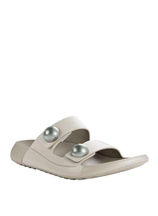 Ecco Bej Kadın Deri Terlik 20688301378 - Görsel 3