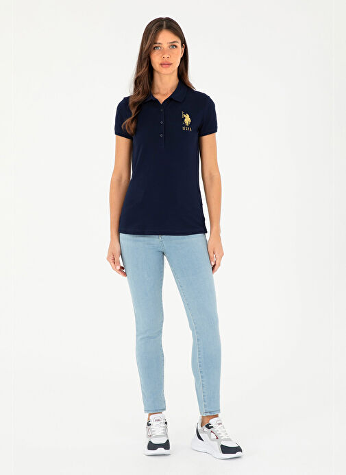 U.S. Polo Assn. Yüksek Bel Skinny Paça Skinny Fit Açık İndigo Kadın Denim Pantolon ASSY24Y