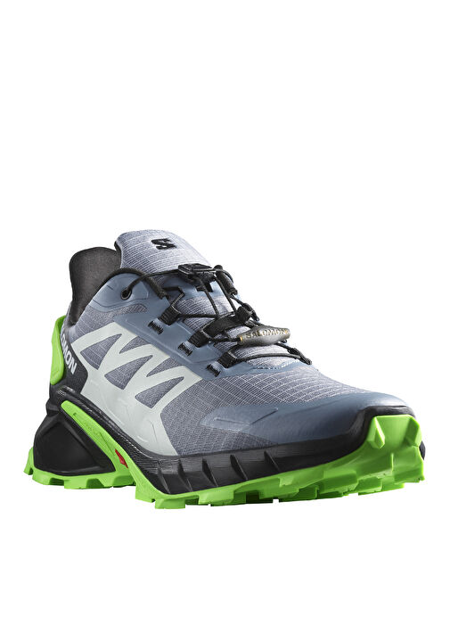 Salomon L47315800_SUPERCROSS 4 Gri - Yeşil Erkek Koşu Ayakkabısı - Görsel 2