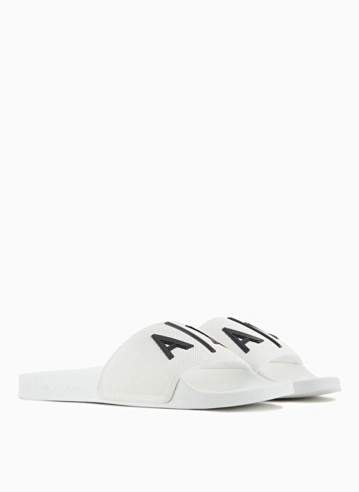Armani Exchange Beyaz-Siyah Erkek Plaj Terliği XUP001 - Görsel 2