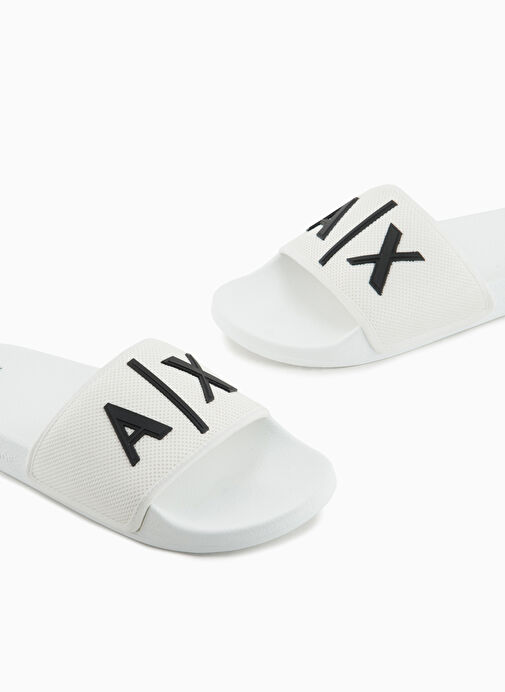 Armani Exchange Beyaz-Siyah Erkek Plaj Terliği XUP001 - Görsel 4
