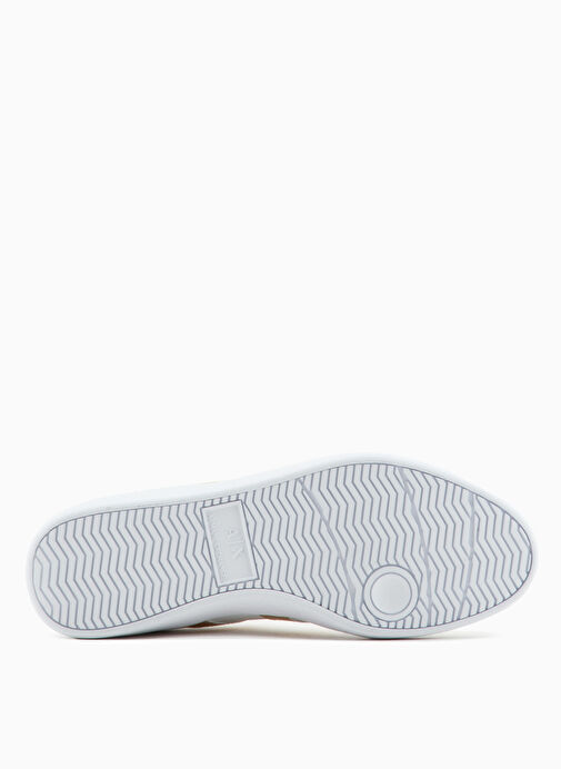 Armani Exchange Beyaz-Sarı Kadın Deri Sneaker XDX148XV797T782 - Görsel 5