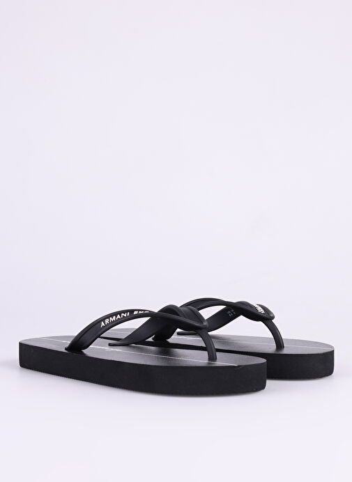 Armani Exchange Siyah Kadın Plaj Terliği XDQ010XV700N642 - Görsel 3