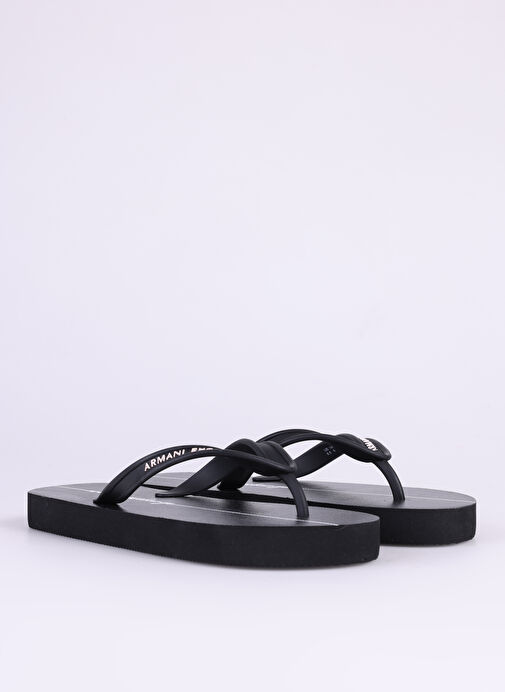 Armani Exchange Siyah Kadın Plaj Terliği XDQ010XV700N642 - Görsel 4
