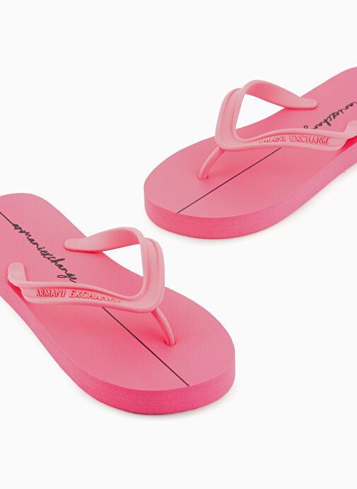 Armani Exchange Pembe Kadın Plaj Terliği XDQ010XV700T816 - Görsel 5