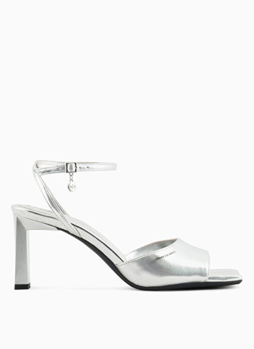 Armani Exchange Gümüş Kadın Deri Topuklu Ayakkabı XDP049XV84400520 - Görsel 2