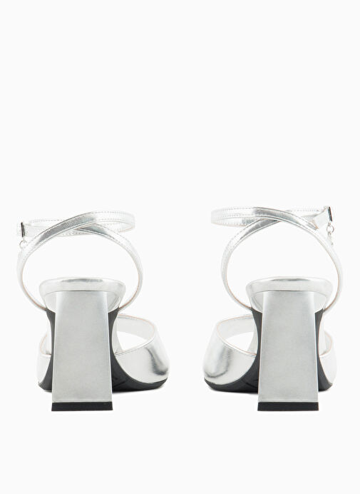 Armani Exchange Gümüş Kadın Deri Topuklu Ayakkabı XDP049XV84400520 - Görsel 6