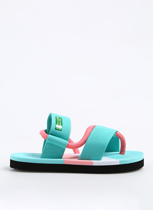 Benetton Su Yeşili-Pembe Kadın Sandalet BNI-10214 - Görsel 2
