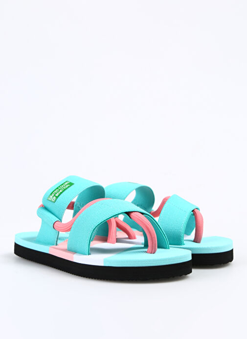 Benetton Su Yeşili-Pembe Kadın Sandalet BNI-10214 - Görsel 3